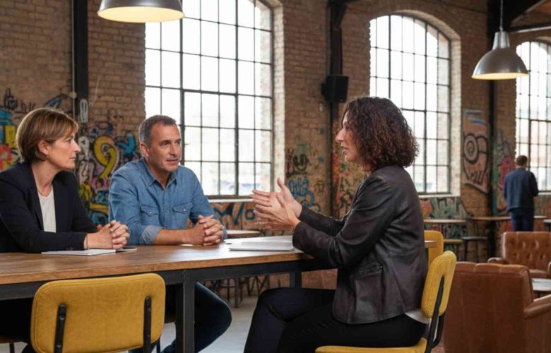 Espace de travail digital illustrant la mise en œuvre structurée et fluide d’une stratégie business alignée et efficace.